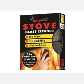 TROLLULL STOVE GLASS CLEANER - RUDERENS TIL BR�NDEOVNE OG PEJSE, 2 STK.